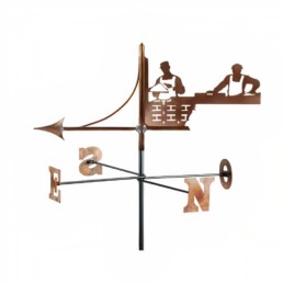 girouette de toit, girouette de toit artisanale, girouette de jardin artisanale, girouette de jardin originale, fabrication girouette de toit, girouette métier, girouette cuivre, girouette maçon