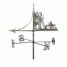 girouette de toit, girouette de toit artisanale, girouette de jardin artisanale, girouette de jardin originale, fabrication girouette de toit, girouette métier, girouette acier