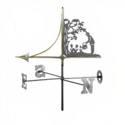 girouette de toit, girouette de toit artisanale, girouette de jardin artisanale, girouette de jardin originale, fabrication girouette de toit, girouette zinc, girouette jardinier