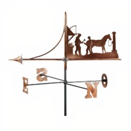 girouette de toit, girouette de toit artisanale, girouette de jardin artisanale, girouette de jardin originale, fabrication girouette de toit, girouette cheval, girouette maréchal ferrand, girouette métier