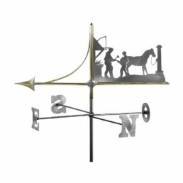girouette de toit, girouette de toit artisanale, girouette de jardin artisanale, girouette de jardin originale, fabrication girouette de toit, girouette cheval, girouette maréchal ferrand, girouette métier