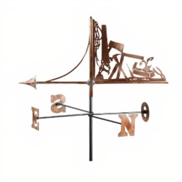 girouette de toit, girouette de toit artisanale, girouette de jardin artisanale, girouette de jardin originale, fabrication girouette de toit, girouette cuivre