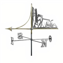 girouette de toit, girouette de toit artisanale, girouette de jardin artisanale, girouette de jardin originale, fabrication girouette de toit, girouette zinc